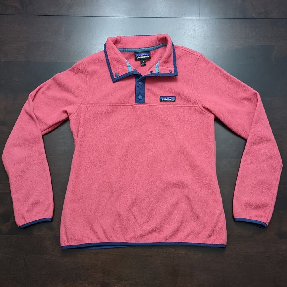 Patagonia Micro D Snap Pink Pullover Size Small